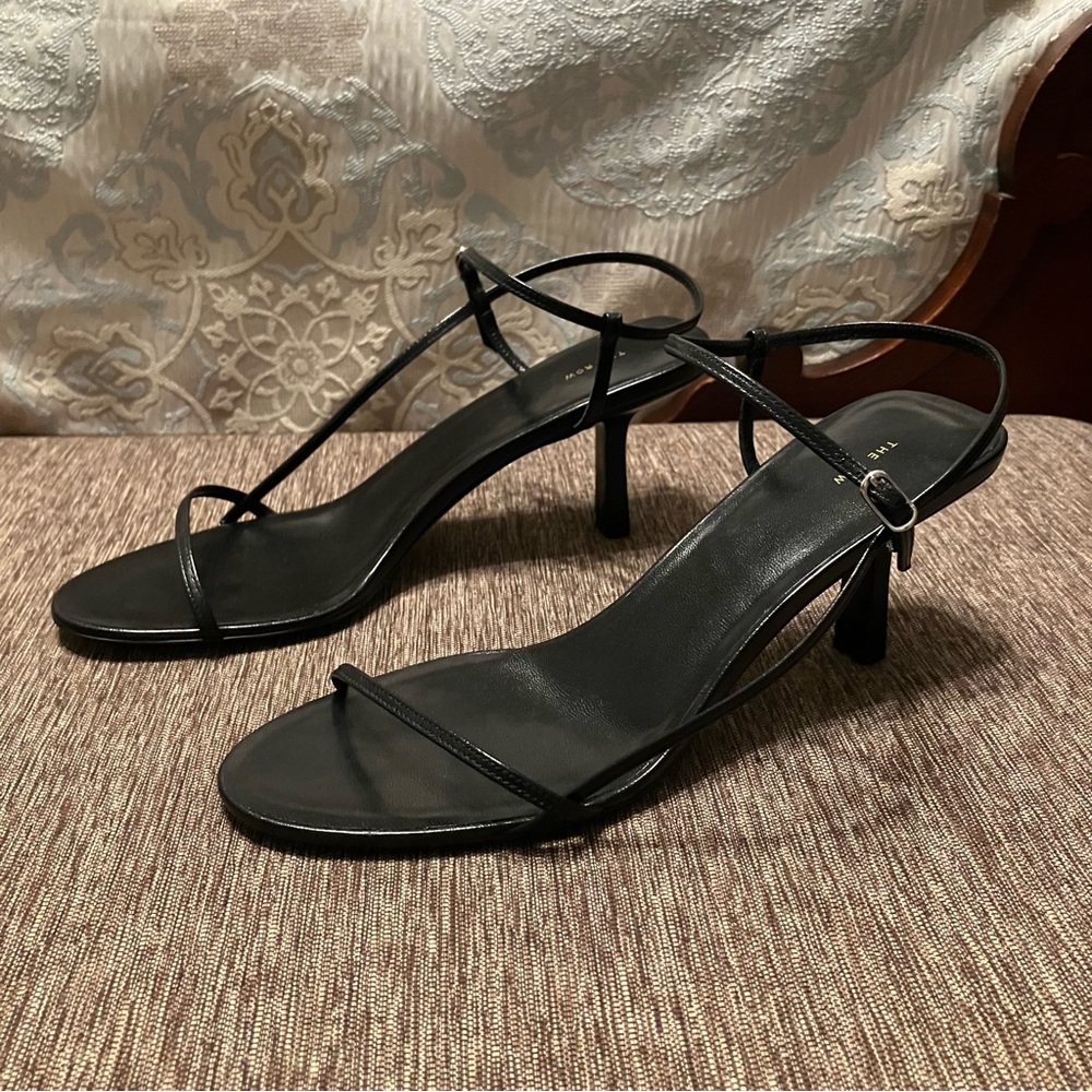 THE ROW Sandals BARE SANDAL Black KID LEATHER - Sz 8 M (EU 38) Made in Italy NEW - Picture 7 of 16